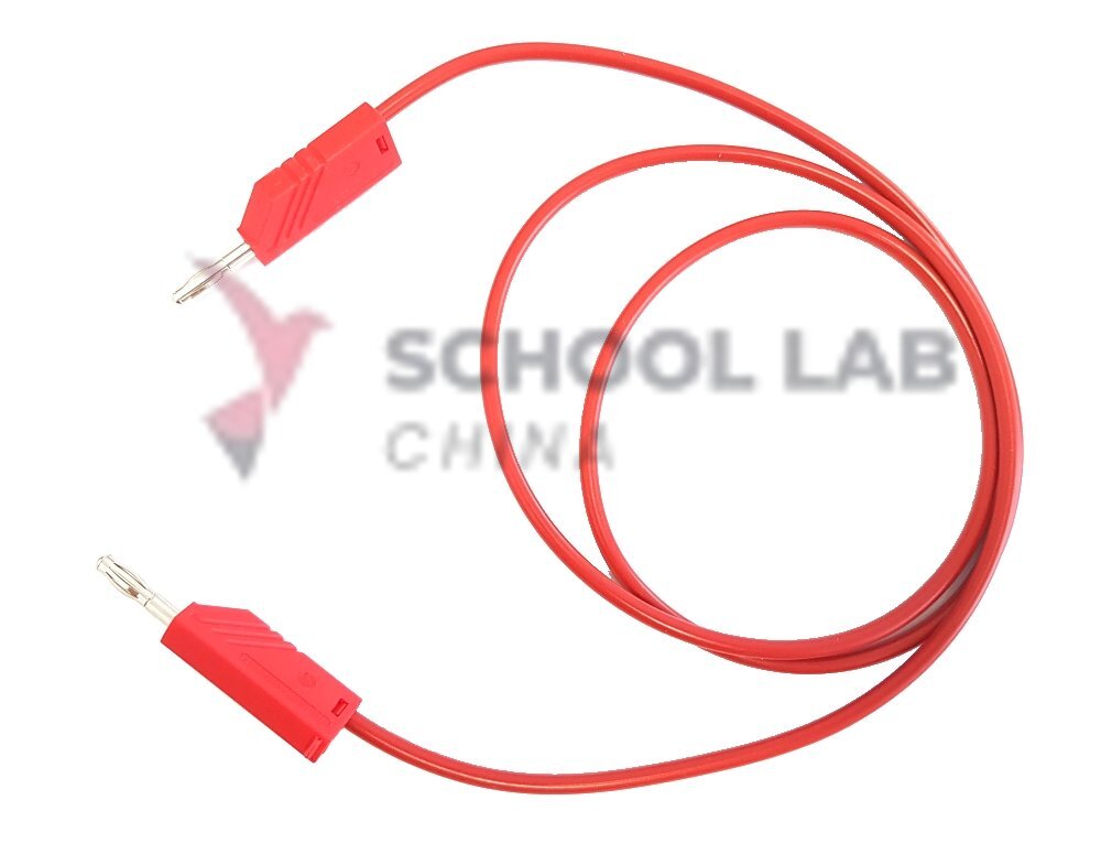 4mm Stackable Plug Leads Economy: Red, 500mm - Pack of 5